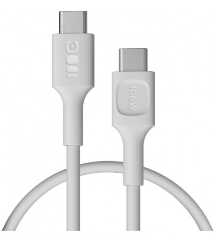KABEL USB-C / USB-C Greencell PowerFlex 30cm PD 100W biały silikonowy
