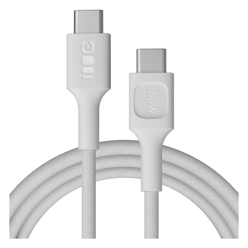 KABEL USB-C / USB-C Greencell PowerStream 200cm PD 100W biały w oplocie