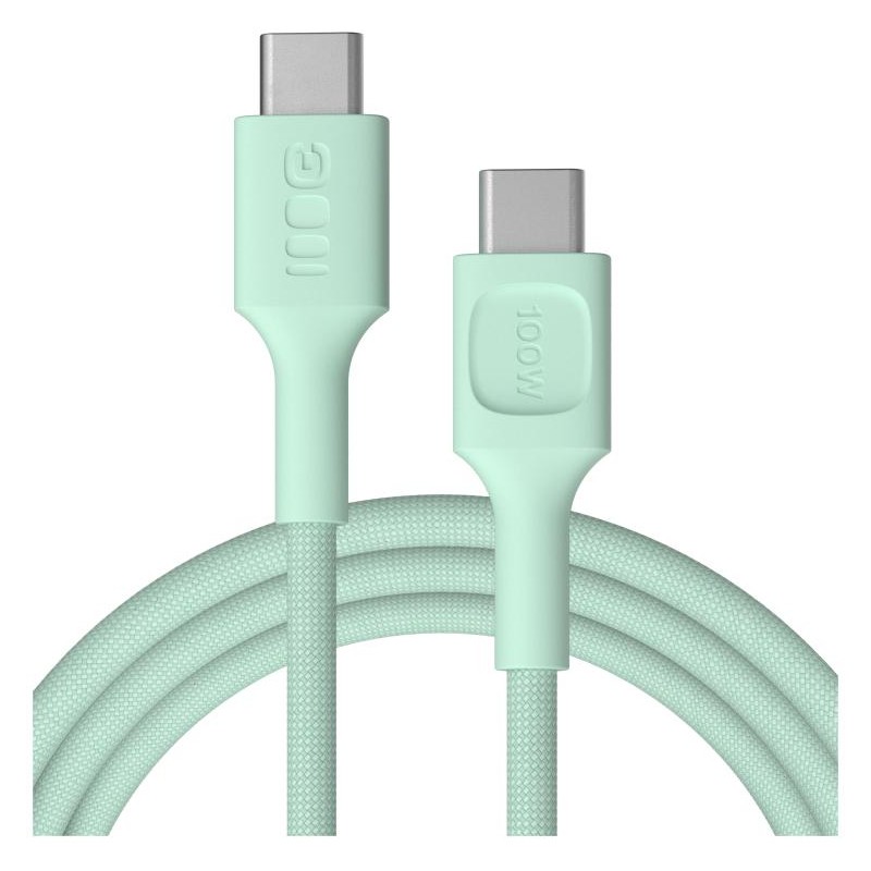 KABEL USB-C / USB-C Greencell PowerStream 200cm PD 100W zielony w oplocie