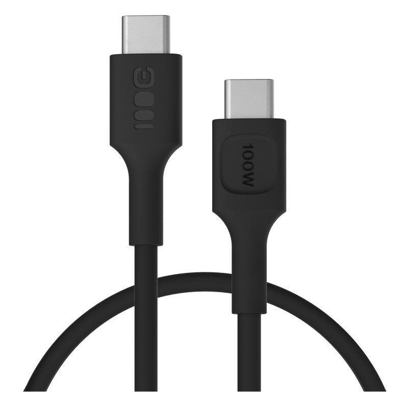 KABEL USB-C / USB-C Greencell PowerFlex 30cm PD 100W czarny silikonowy