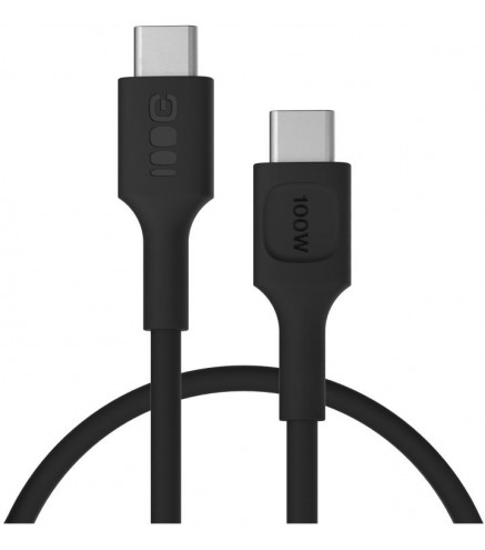 KABEL USB-C / USB-C Greencell PowerFlex 30cm PD 100W czarny silikonowy