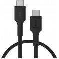 KABEL USB-C / USB-C Greencell PowerFlex 30cm PD 100W czarny silikonowy