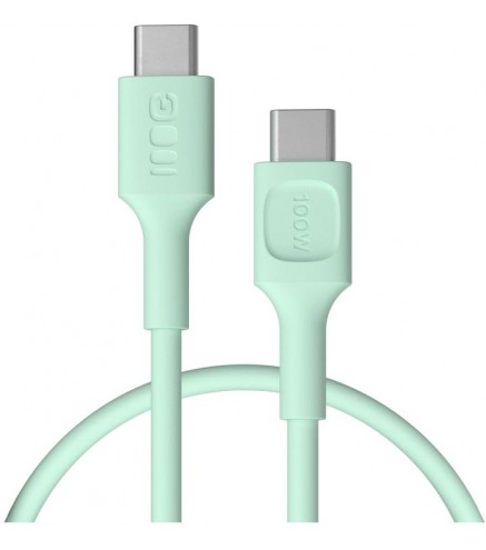 KABEL USB-C / USB-C Greencell PowerFlex 30cm PD 100W zielony silikonowy
