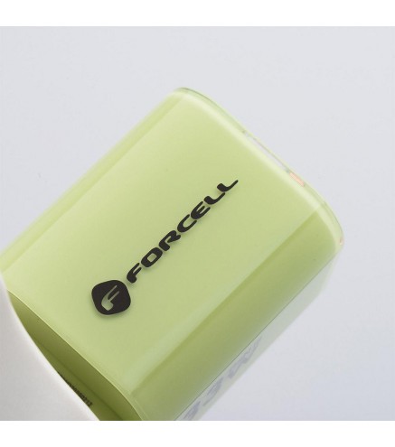 ŁADOWARKA SIECIOWA Forcell F-Energy GaN III VT-41 33 W 1x USB-C 1x USB-A PD 3.0 QC 4.0 ZIELONA