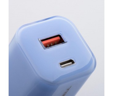 ŁADOWARKA SIECIOWA Forcell F-Energy GaN III VT-41 33 W 1x USB-C 1x USB-A PD 3.0 QC 4.0 NIEBIESKA