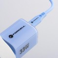 ŁADOWARKA SIECIOWA Forcell F-Energy GaN III VT-41 33 W 1x USB-C 1x USB-A PD 3.0 QC 4.0 NIEBIESKA