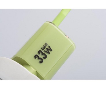 ŁADOWARKA SIECIOWA Forcell F-Energy GaN III VT-41 33 W 1x USB-C 1x USB-A PD 3.0 QC 4.0 ZIELONA
