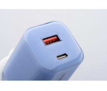 ŁADOWARKA SIECIOWA Forcell F-Energy GaN III VT-41 33 W 1x USB-C 1x USB-A PD 3.0 QC 4.0 NIEBIESKA