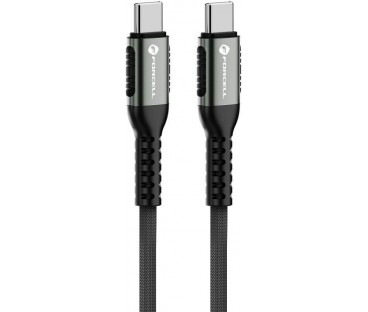 KABEL USB-C / USB-C Forcell F-Energy Cafule 300 cm 240 W 5A PD QC 4.0 CZARNY W OPLOCIE