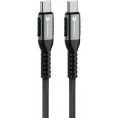 KABEL USB-C / USB-C Forcell F-Energy Cafule 300 cm 240 W 5A PD QC 4.0 CZARNY W OPLOCIE