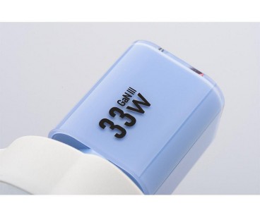 ŁADOWARKA SIECIOWA Forcell F-Energy GaN III VT-41 33 W 1x USB-C 1x USB-A PD 3.0 QC 4.0 NIEBIESKA