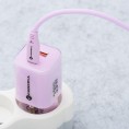 ŁADOWARKA SIECIOWA Forcell F-Energy GaN III VT-41 33 W 1x USB-C 1x USB-A PD 3.0 QC 4.0 FIOLETOWA