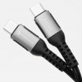 KABEL USB-C / USB-C Forcell F-Energy Cafule 200 cm 240 W 5A PD QC 4.0 CZARNY W OPLOCIE