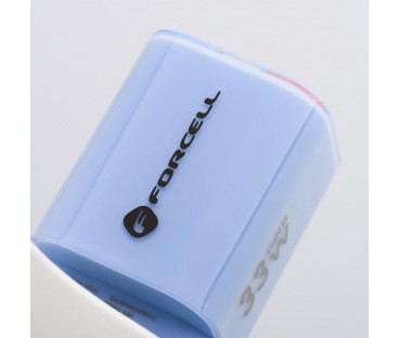 ŁADOWARKA SIECIOWA Forcell F-Energy GaN III VT-41 33 W 1x USB-C 1x USB-A PD 3.0 QC 4.0 NIEBIESKA