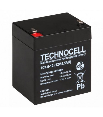 Akumulator AGM TECHNOCELL serii TC 12V 4,5Ah