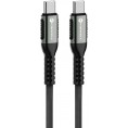 KABEL USB-C / USB-C Forcell F-Energy Cafule 120 cm 240 W 5A PD QC 4.0 CZARNY W OPLOCIE