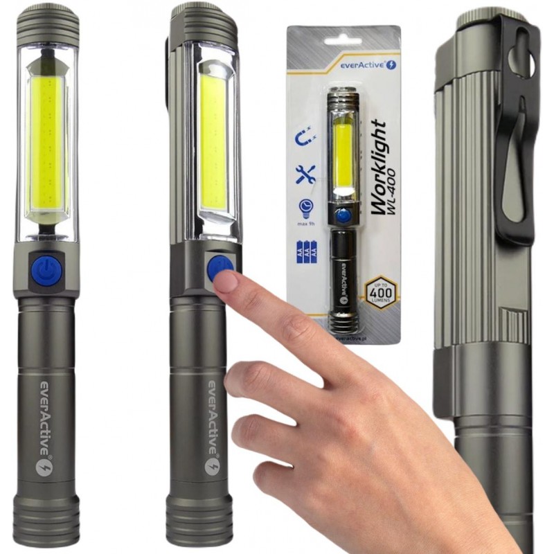 Latarka warsztatowa inspekcyjna COB LED everActive WL-400 5W 400 lumenów IP54 z magnesem Latarka warsztatowa inspekcyjna COB LED everActive WL-400 5W 400 lumenów IP54 z magnesem