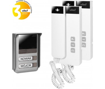 Domofon dwurodzinny 2-żyłowy Vibell (Orno) OR-DOM-SL-924