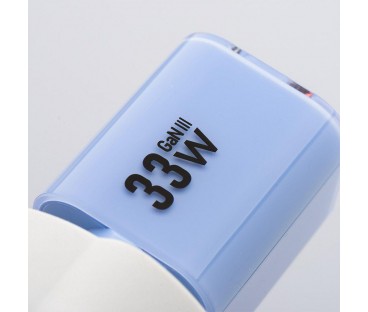 ŁADOWARKA SIECIOWA Forcell F-Energy GaN III VT-41 33 W 1x USB-C 1x USB-A PD 3.0 QC 4.0 NIEBIESKA