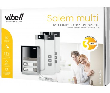 Domofon dwurodzinny 2-żyłowy Vibell (Orno) OR-DOM-SL-924