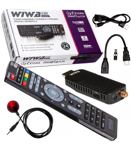 Tuner DVB-T/T2 WIWA H.265 MINI