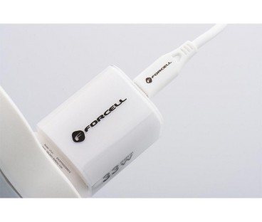 ŁADOWARKA SIECIOWA Forcell F-Energy GaN III VT-41 33 W 1x USB-C 1x USB-A PD 3.0 QC 4.0 BIAŁA