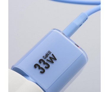 ŁADOWARKA SIECIOWA Forcell F-Energy GaN III VT-41 33 W 1x USB-C 1x USB-A PD 3.0 QC 4.0 NIEBIESKA