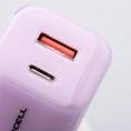 ŁADOWARKA SIECIOWA Forcell F-Energy GaN III VT-41 33 W 1x USB-C 1x USB-A PD 3.0 QC 4.0 FIOLETOWA