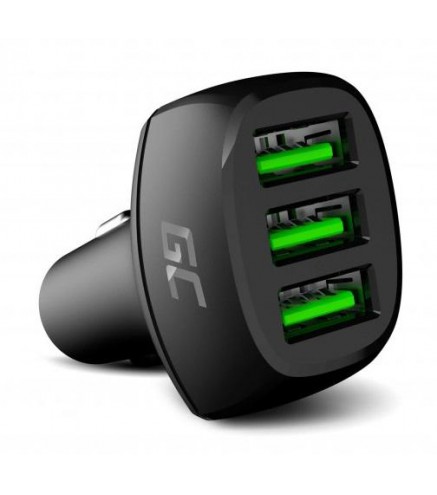 ŁADOWARKA SAMOCHODOWA Green Cell POWERRIDE 54W 3xUSB 18W ULTRA CHARGE CADGC01