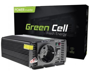 PRZETWORNICA NAPIĘCIA Green Cell 24V / 230V 300W/600W MODYFIKOWANA SINUSOIDA
