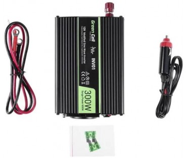 PRZETWORNICA NAPIĘCIA Green Cell 24V / 230V 300W/600W MODYFIKOWANA SINUSOIDA
