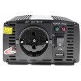 PRZETWORNICA NAPIĘCIA Green Cell 24V / 230V 300W/600W MODYFIKOWANA SINUSOIDA