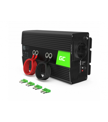 PRZETWORNICA NAPIĘCIA INWERTER Green Cell 12V / 230V 1000W/2000W CZYSTA SINUSOIDA INV09