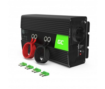 PRZETWORNICA NAPIĘCIA INWERTER Green Cell 12V / 230V 1500W/3000W MODYFIKOWANA SINUSOIDA INV25