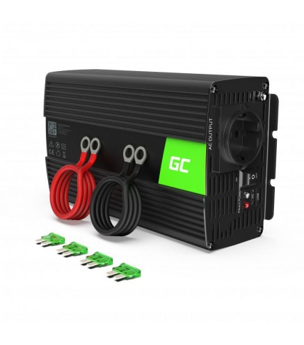 PRZETWORNICA NAPIĘCIA INWERTER Green Cell 12V / 230V 1500W/3000W MODYFIKOWANA SINUSOIDA INV25