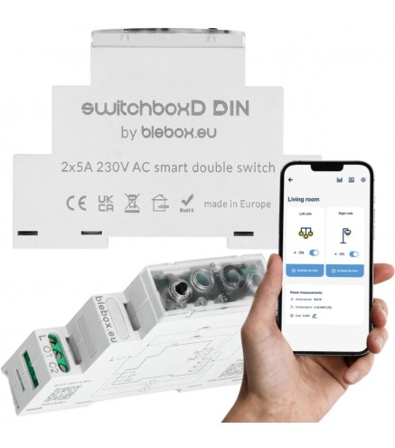 Moduł przekaźnikowy switchboxd din Blebox