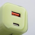 ŁADOWARKA SIECIOWA Forcell F-Energy GaN III VT-41 33 W 1x USB-C 1x USB-A PD 3.0 QC 4.0 ZIELONA