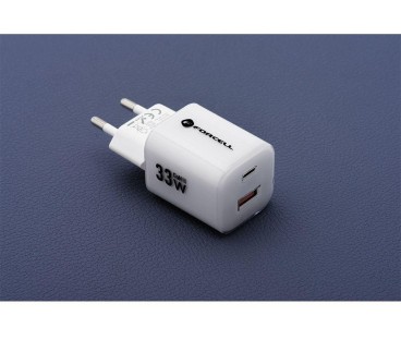 ŁADOWARKA SIECIOWA Forcell F-Energy GaN III VT-41 33 W 1x USB-C 1x USB-A PD 3.0 QC 4.0 BIAŁA