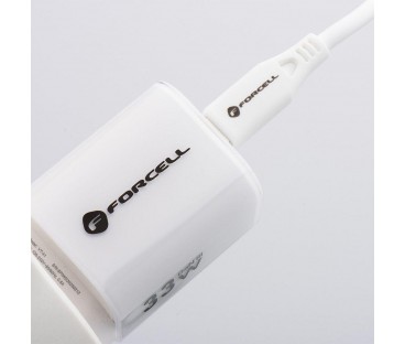 ŁADOWARKA SIECIOWA Forcell F-Energy GaN III VT-41 33 W 1x USB-C 1x USB-A PD 3.0 QC 4.0 BIAŁA