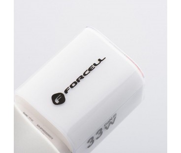 ŁADOWARKA SIECIOWA Forcell F-Energy GaN III VT-41 33 W 1x USB-C 1x USB-A PD 3.0 QC 4.0 BIAŁA