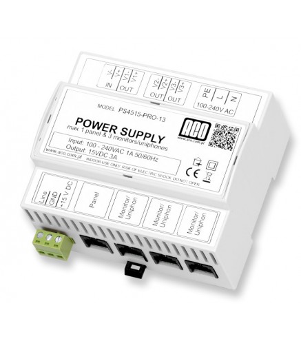 ACO PS45-15-PRO-13 Zasilacz video DIN 15V, 3A