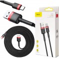 KABEL USB-A / USB-C Baseus Cafule CATKLF-U91 300cm 2A QC 3.0 CZARNO-CZERWONY W OPLOCIE KABEL USB-A / USB-C Baseus Cafule CATKLF-U91 300cm 2A QC 3.0 CZARNO-CZERWONY W OPLOCIE