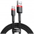 KABEL USB-A / USB-C Baseus Cafule CATKLF-U91 300cm 2A QC 3.0 CZARNO-CZERWONY W OPLOCIE KABEL USB-A / USB-C Baseus Cafule CATKLF-U91 300cm 2A QC 3.0 CZARNO-CZERWONY W OPLOCIE
