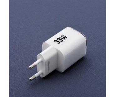 ŁADOWARKA SIECIOWA Forcell F-Energy GaN III VT-41 33 W 1x USB-C 1x USB-A PD 3.0 QC 4.0 BIAŁA