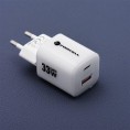 ŁADOWARKA SIECIOWA Forcell F-Energy GaN III VT-41 33 W 1x USB-C 1x USB-A PD 3.0 QC 4.0 BIAŁA
