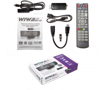 Tuner DVB-T/T2 WIWA H.265 MINI LED
