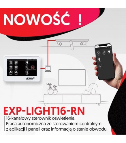ROPAM STEROWNIK OŚWIETLENIA EXP-LIGHT16-RN