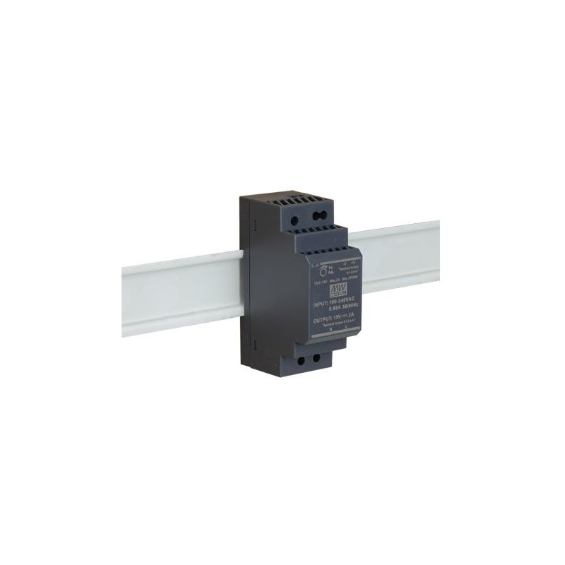 ZASILACZ IMPULSOWY NA SZYNĘ DIN MEAN WELL HDR-30-15 15V/30W/2A