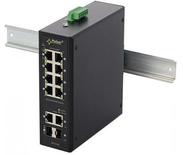 Switch przemysłowy PoE PULSAR ISFG108 (8xPoE, 2xSFP, 2xRJ45)
