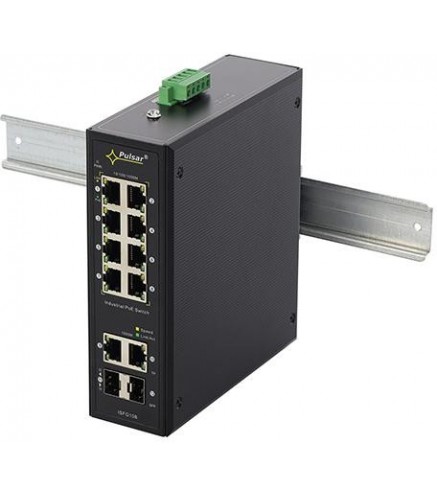 Switch przemysłowy PoE PULSAR ISFG108 (8xPoE, 2xSFP, 2xRJ45)